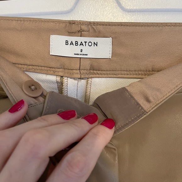Cropped Babaton Melina faux leather pant - Picture 6 of 6